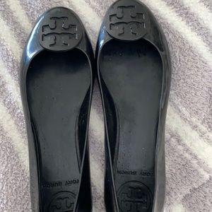 Size 9.5 rubber Tory Burch flats